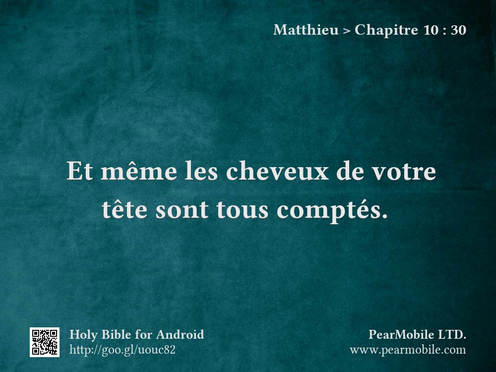 Matthieu, Chapitre 10:30
